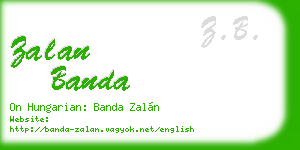 zalan banda business card